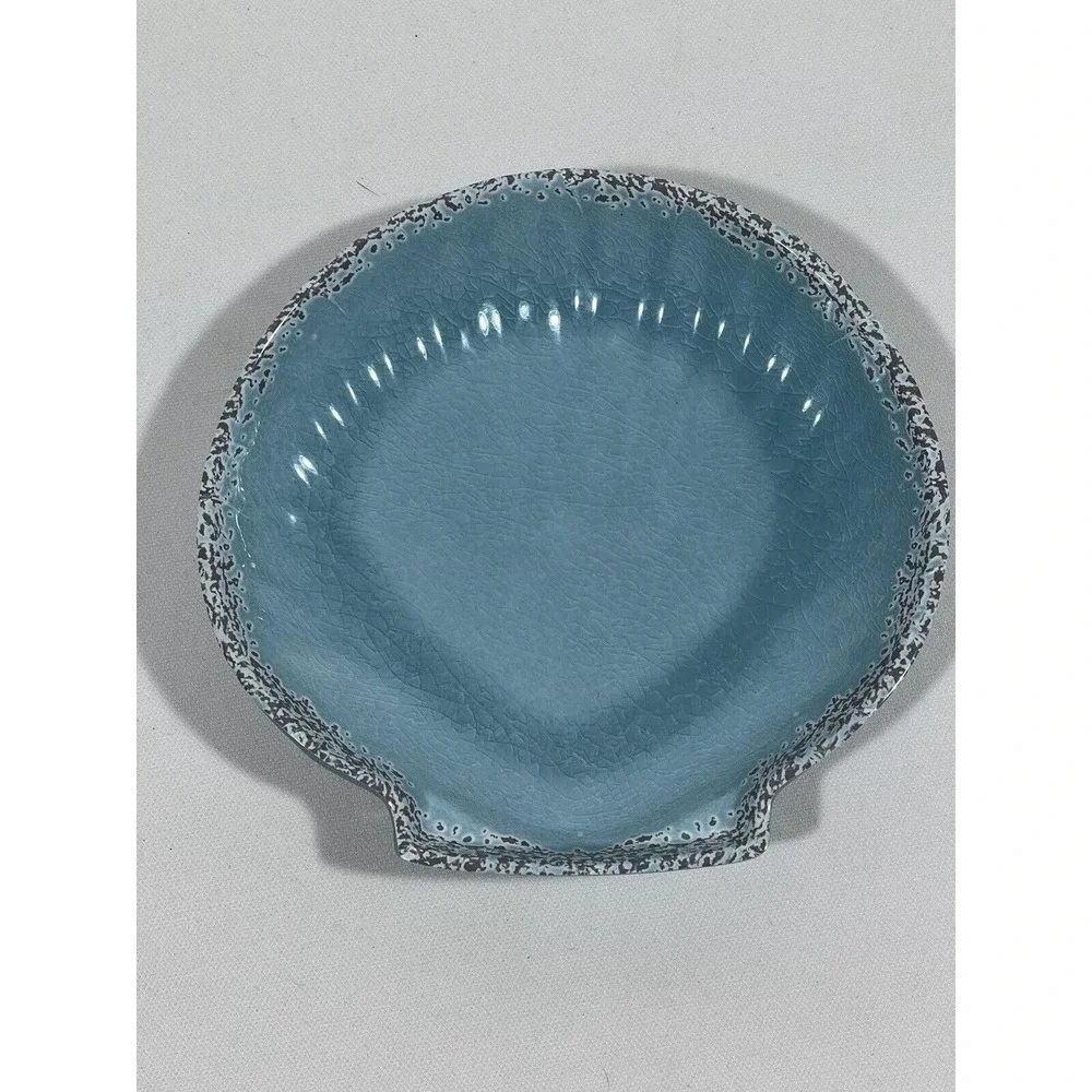 Tag Living Acrylic Seashell Plates Set‎ 4 Coastal Beach Dessert Appetizer Decor